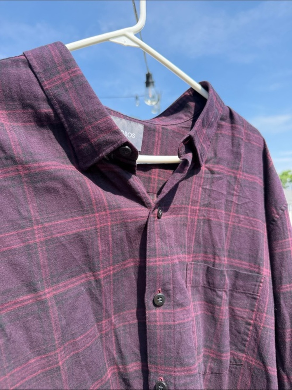 Like New Bonobos Men's Dark Plaid Shirt Jacket